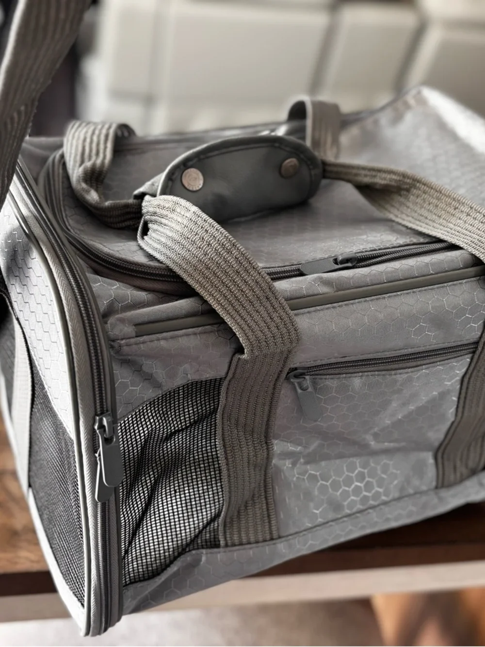Sherpa Gray Small Pet Carrier ( dogs or cats up to 16 lbs) NWT